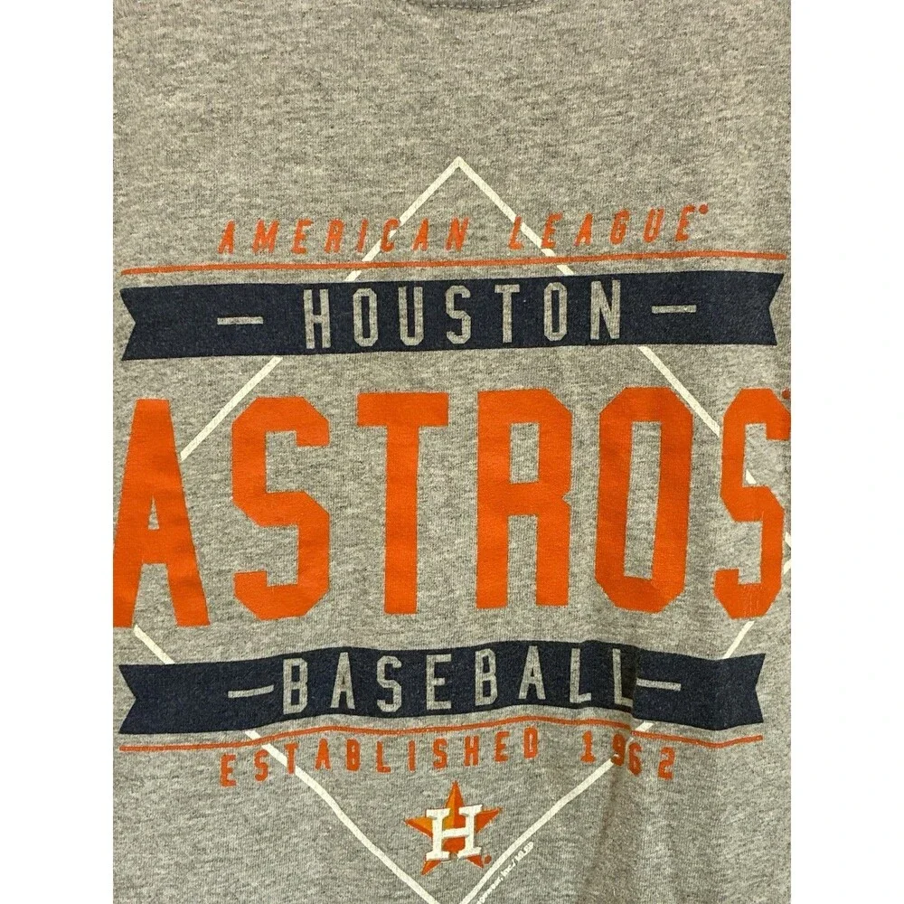 Houston Astros MLB  Men's 2XL Gray  T-Shirt